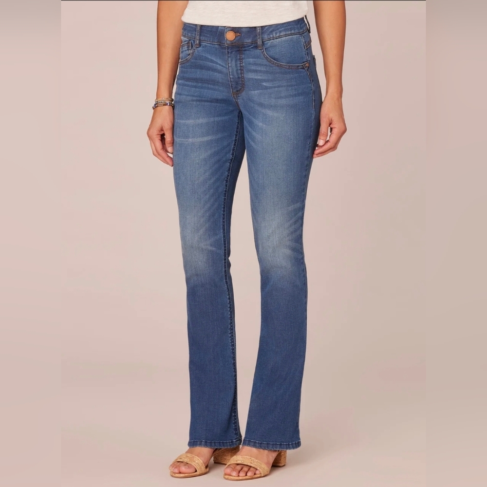 Democracy "Ab"Solution Artisinal Blue Itty Bitty Boot Cut Jeans 12P EUC